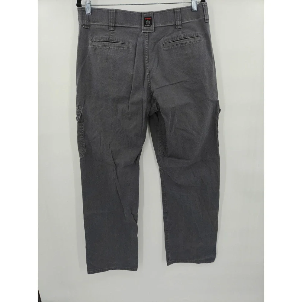 Wrangler ATG All Terrain Gear Mens 34x32 Gray Stretch Canvas Cargo Pants